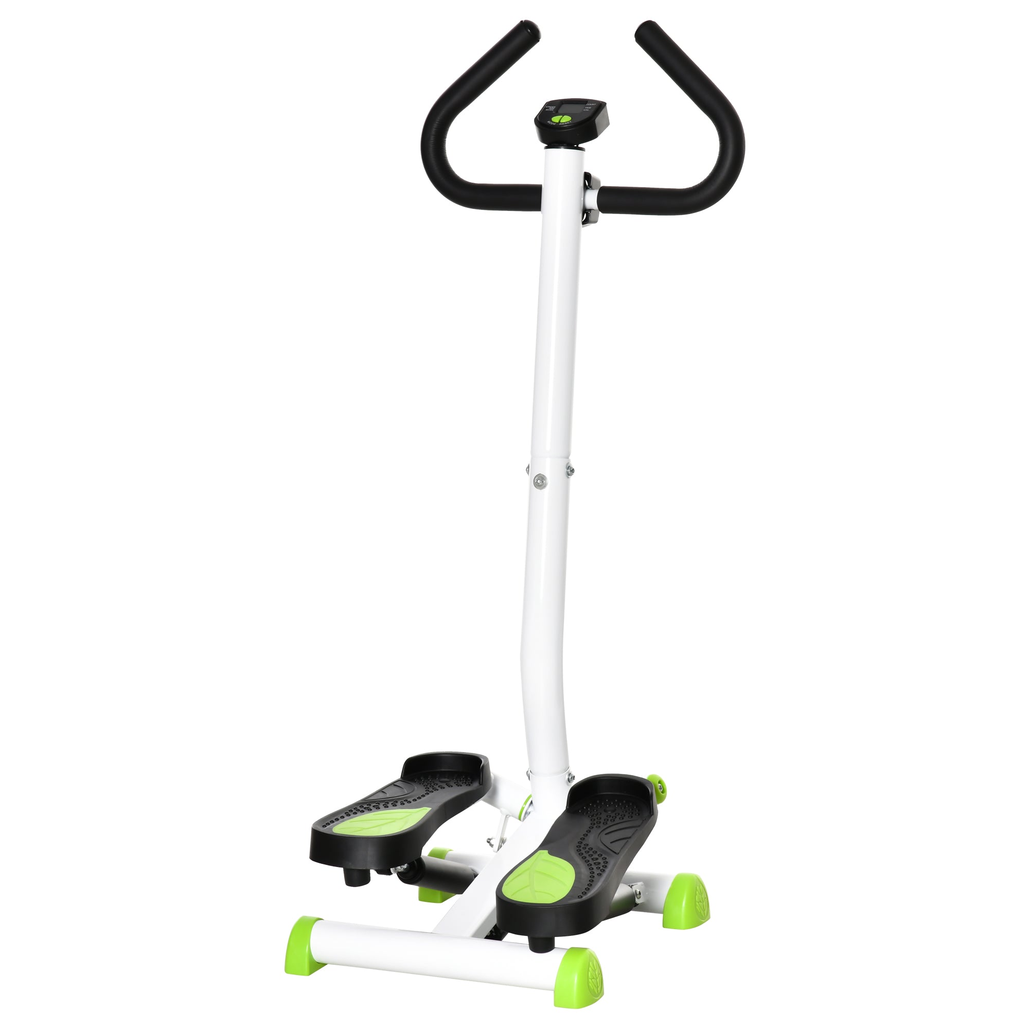 HOMCOM Twister Stepper, Step Machine with Adjustable Resistance, LCD Screen - White 