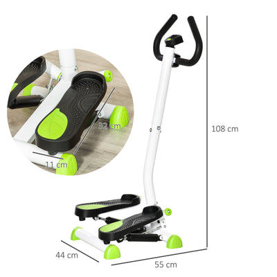 HOMCOM Twister Stepper, Step Machine with Adjustable Resistance, LCD Screen - White 
