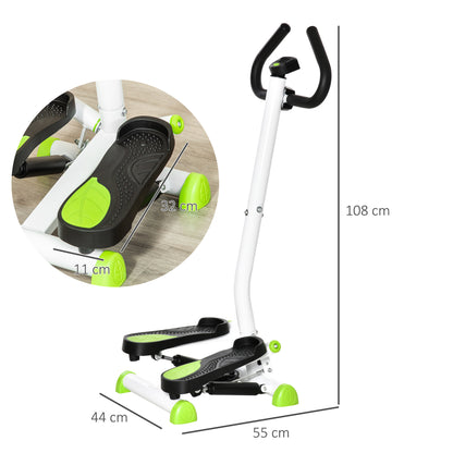 HOMCOM Twister Stepper, Step Machine with Adjustable Resistance, LCD Screen - White 
