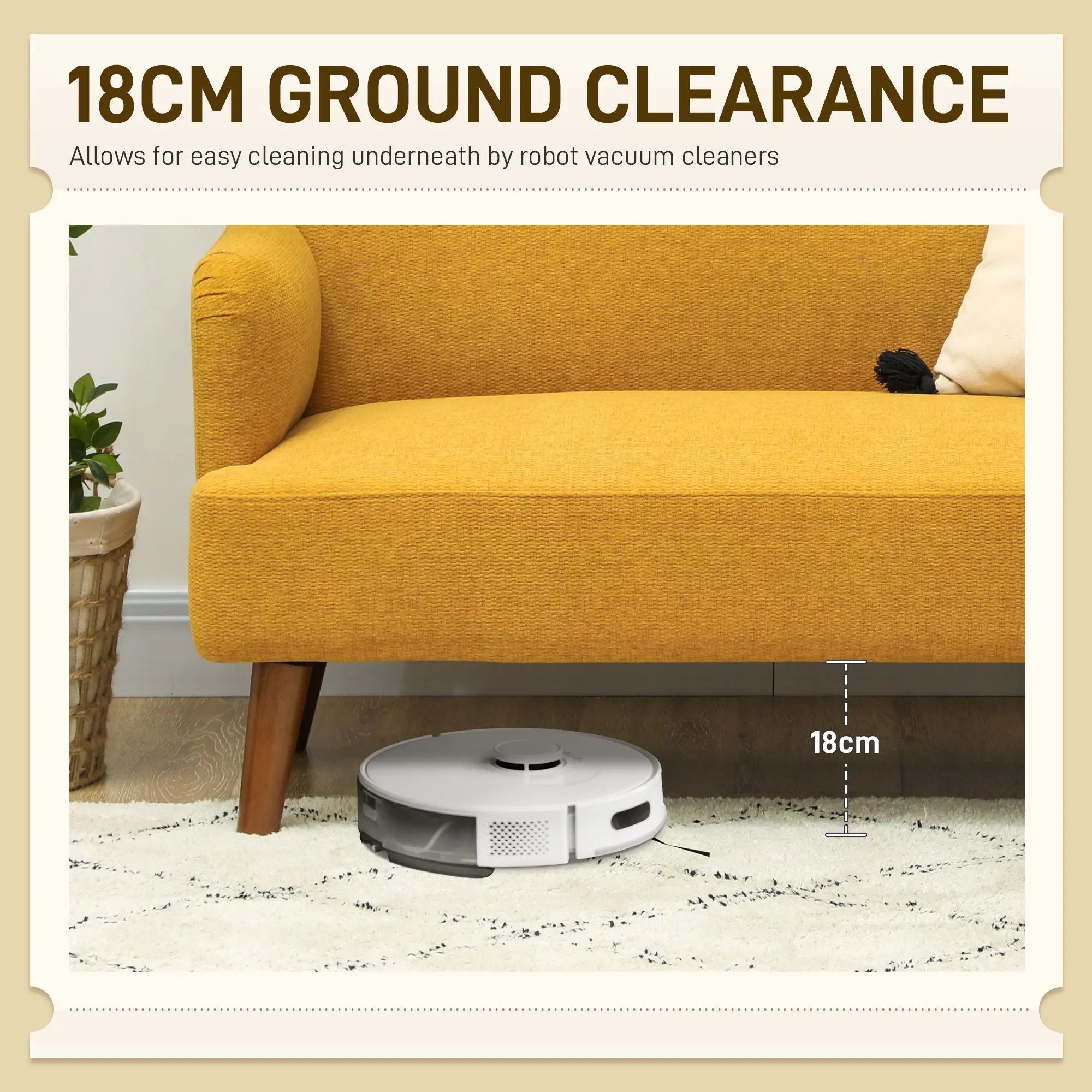 HOMCOM Velvet Feel Fabric 2 Seater Sofa, Small Sofa Loveseat with 21cm Thick Padding and Wood Legs, Yellow 