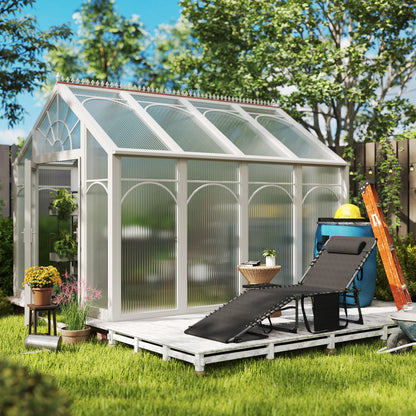 Outsunny Five-Position Reclining Sun Lounger - Black 