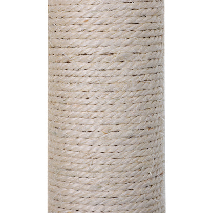 PawHut Cat Scratch Post with Bed Cat Tree for Indoor Cats Sisal Scratching Posts Hammock Kitty Activity Centre Grey 