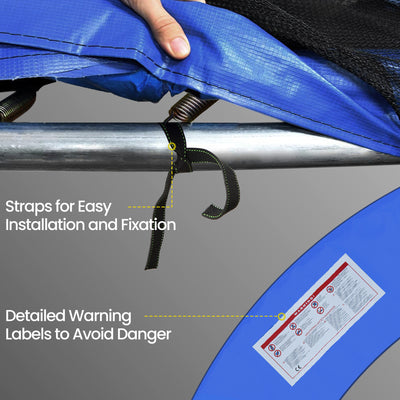 HOMCOM 8FT Trampoline Spring Cover, Plastic Trampoline Pad Replacement Safety Guard, Yellow and Blue 