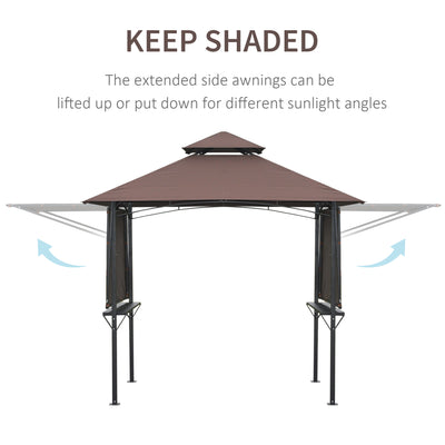 Outsunny 2.5 x 1.5m BBQ Tent Camping Picnic Gazebo Marquee Shelter Portable Waterproof 