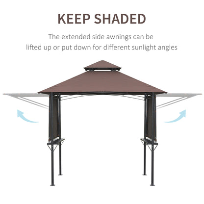 Outsunny 2.5 x 1.5m BBQ Tent Camping Picnic Gazebo Marquee Shelter Portable Waterproof 