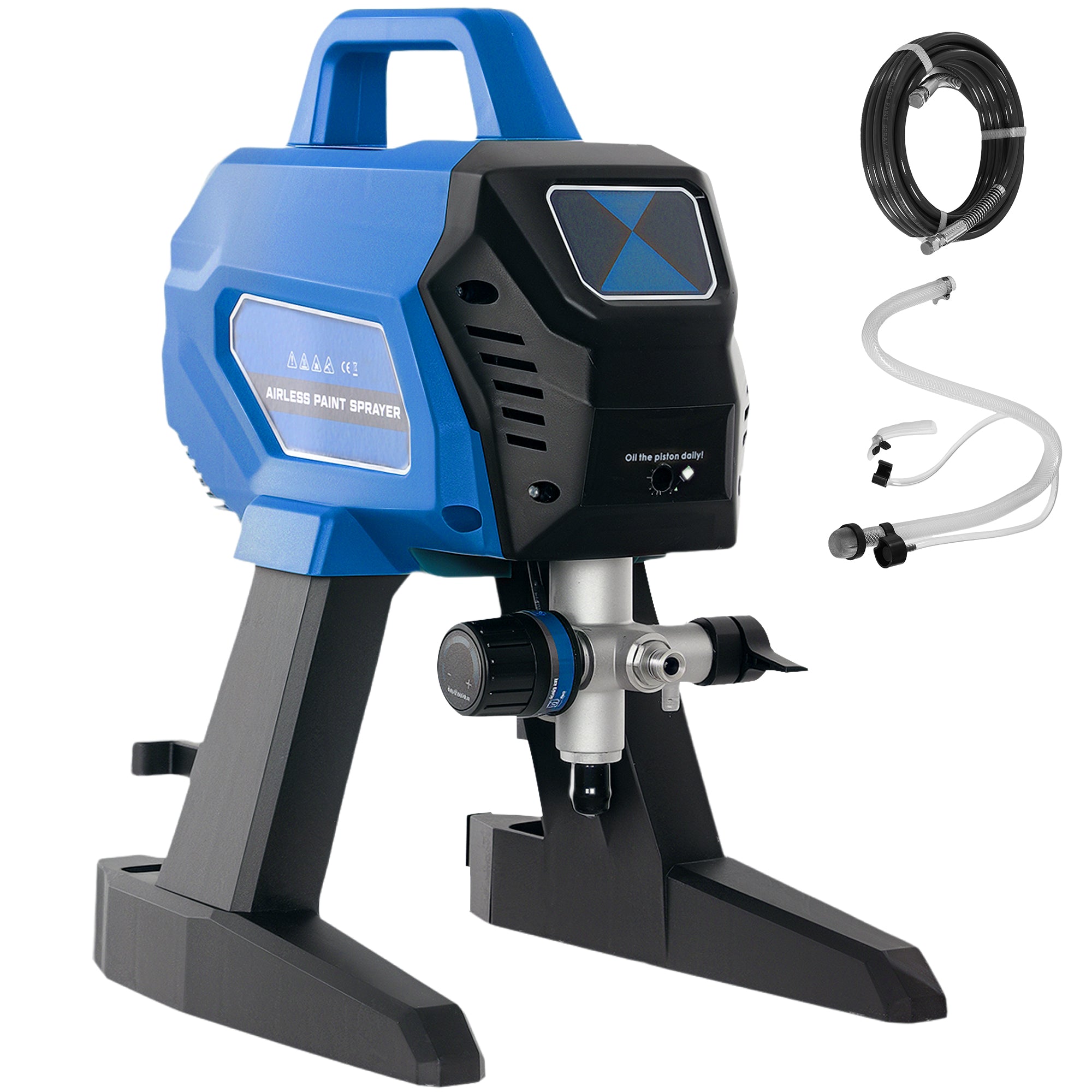 HOMCOM Airless Paint Sprayer, Thinning-Free Electric Paint Spray Gun for Walls, Fences & DIY Projects, Dark Blue 