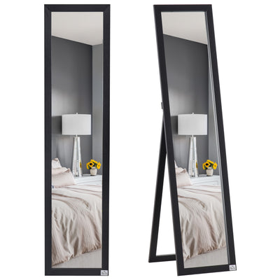 HOMCOM Full Length Mirror for Bedroom, Free Standing Dressing Mirror, Wall Mirror for Living Room, 37 x 154 cm, Black 
