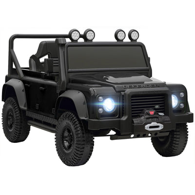 AIYAPLAY Kids Ride On Car with Remote Control, Music, Horn, 4 Spring Suspension Wheels, LED Lights for 3-5 Years Old, Black 