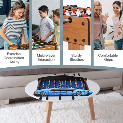 HOMCOM 29 Inch Mini Tabletop Football Foosball Gaming Table  Play Fun Game Toy 74.5L x 36.1W x 12H CM 