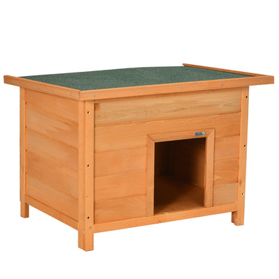 PawHut Wooden Dog Kennel Elevated Dog Pet House w/ Open Top 82W x 58D x 58H cm 