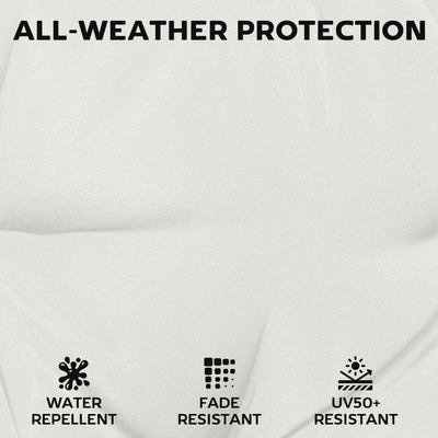 Outsunny Set of 6 Outdoor Seat Cushions with Machine Washable Cover, Water Repellent Seat Cushions Cream White 