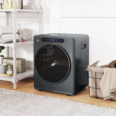 HOMCOM 4kg Compact 40-60℃  Tumble Dryer - Grey 