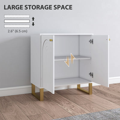 HOMCOM 2-Door Sideboard Storage Cabinet - White 
