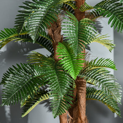 Outsunny Artificial Plant Tropical Palm in Pot, Fake Plants for Home Indoor Outdoor Decor, 150cm, Green 