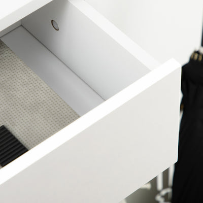 HOMCOM Three Drawer Slim Shoe Storage Cabinet, 12 Shoe Pairs - White 