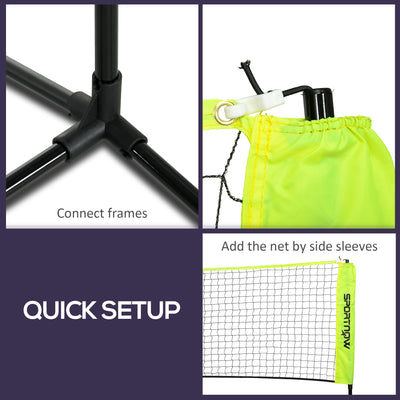 SPORTNOW 3m Badminton Net, Height Adjustable Outdoor Sports Net, with Carry Bag, for Tennis, Pickleball, Volleyball 