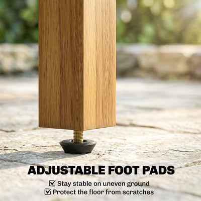 Outsunny Coffee Table Fully Assembled Patio Side Table Slatted Top Solid Acacia Wood for Indoor Outdoor Natural Wood