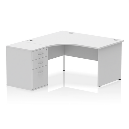 Impulse Panel End Crescent Desk Workstation