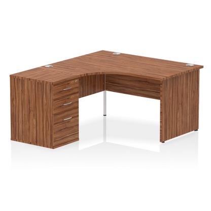 Impulse Panel End Crescent Desk Workstation