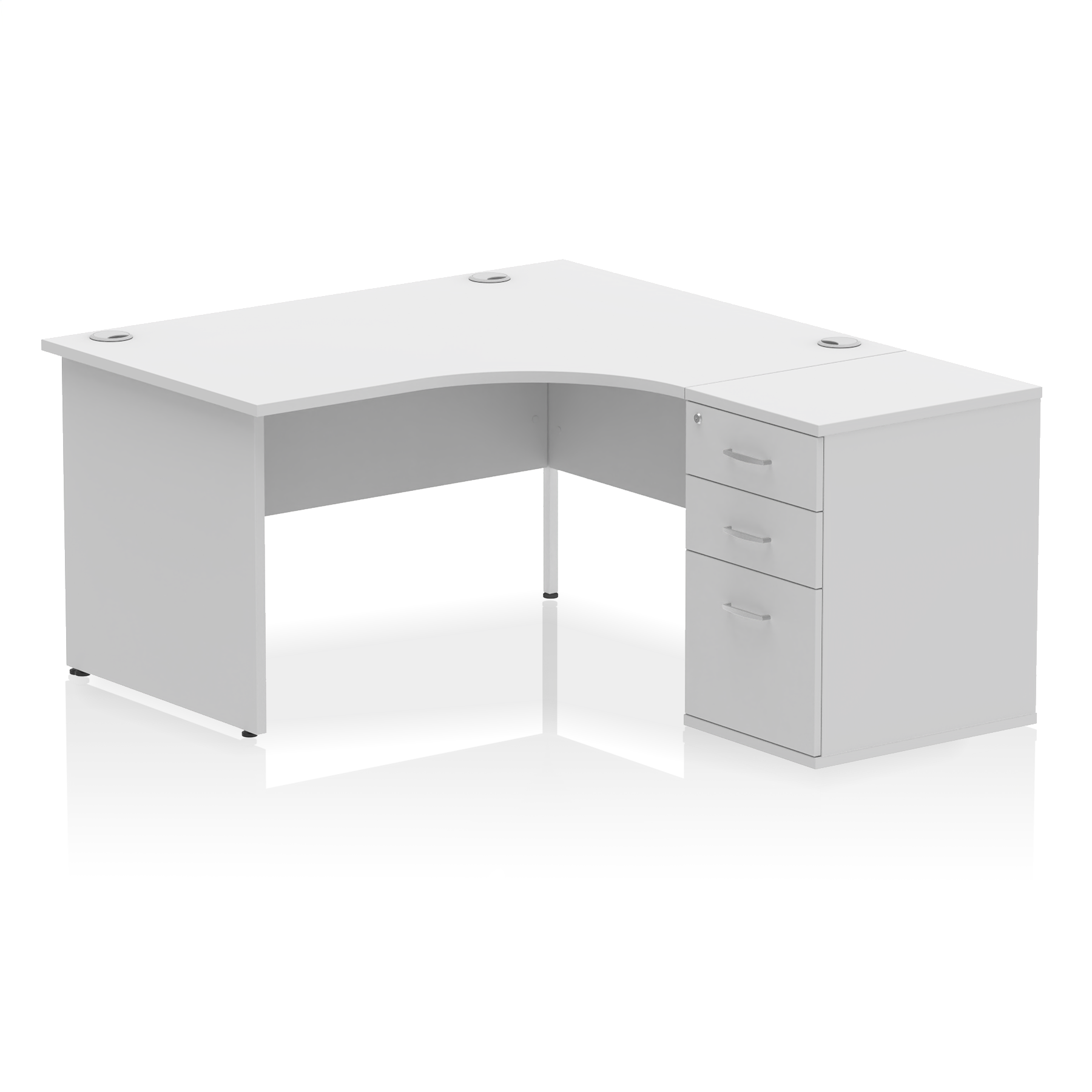 Impulse Panel End Crescent Desk Workstation