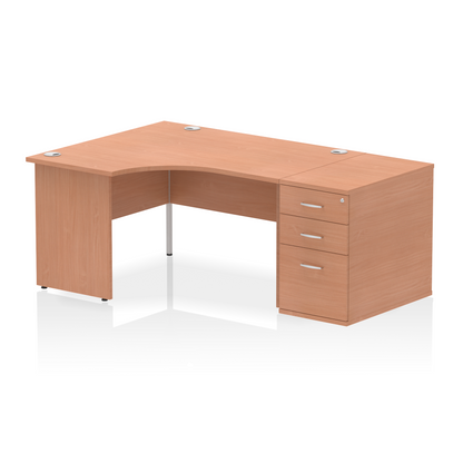 Impulse Panel End Crescent Desk Workstation