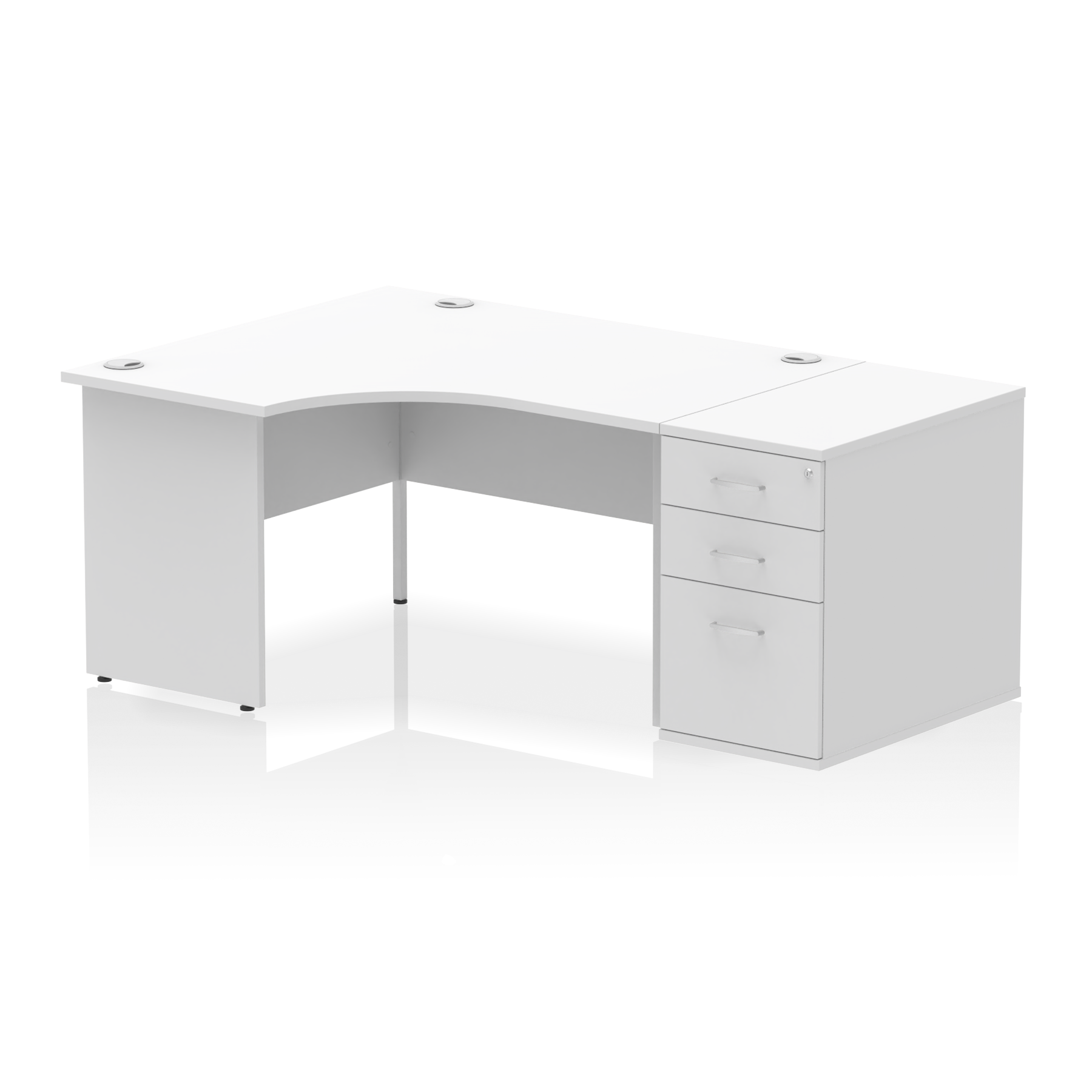 Impulse Panel End Crescent Desk Workstation