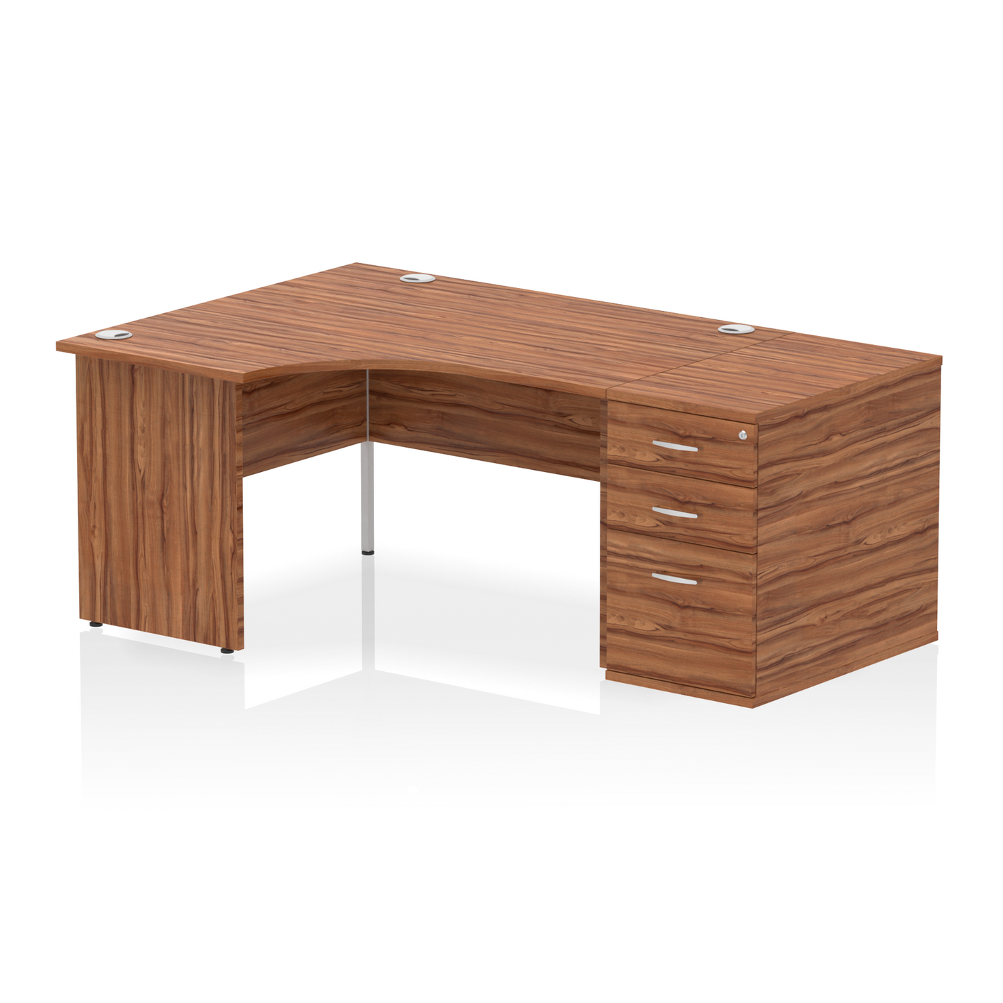 Impulse Panel End Crescent Desk Workstation