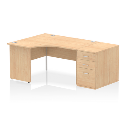 Impulse Panel End Crescent Desk Workstation