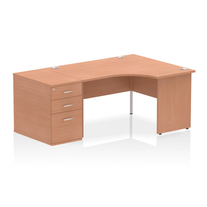 Impulse Panel End Crescent Desk Workstation