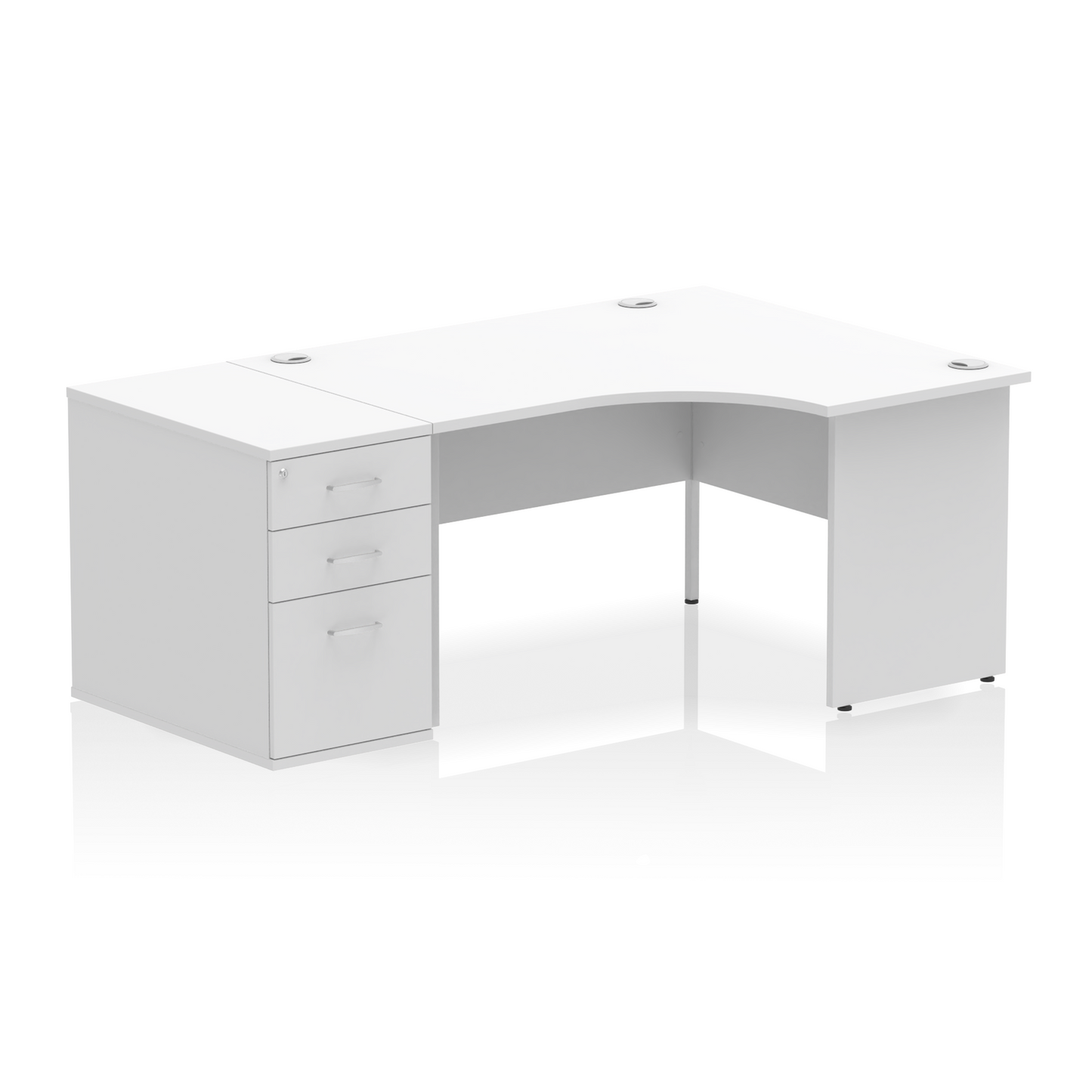 Impulse Panel End Crescent Desk Workstation