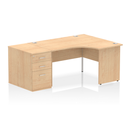 Impulse Panel End Crescent Desk Workstation