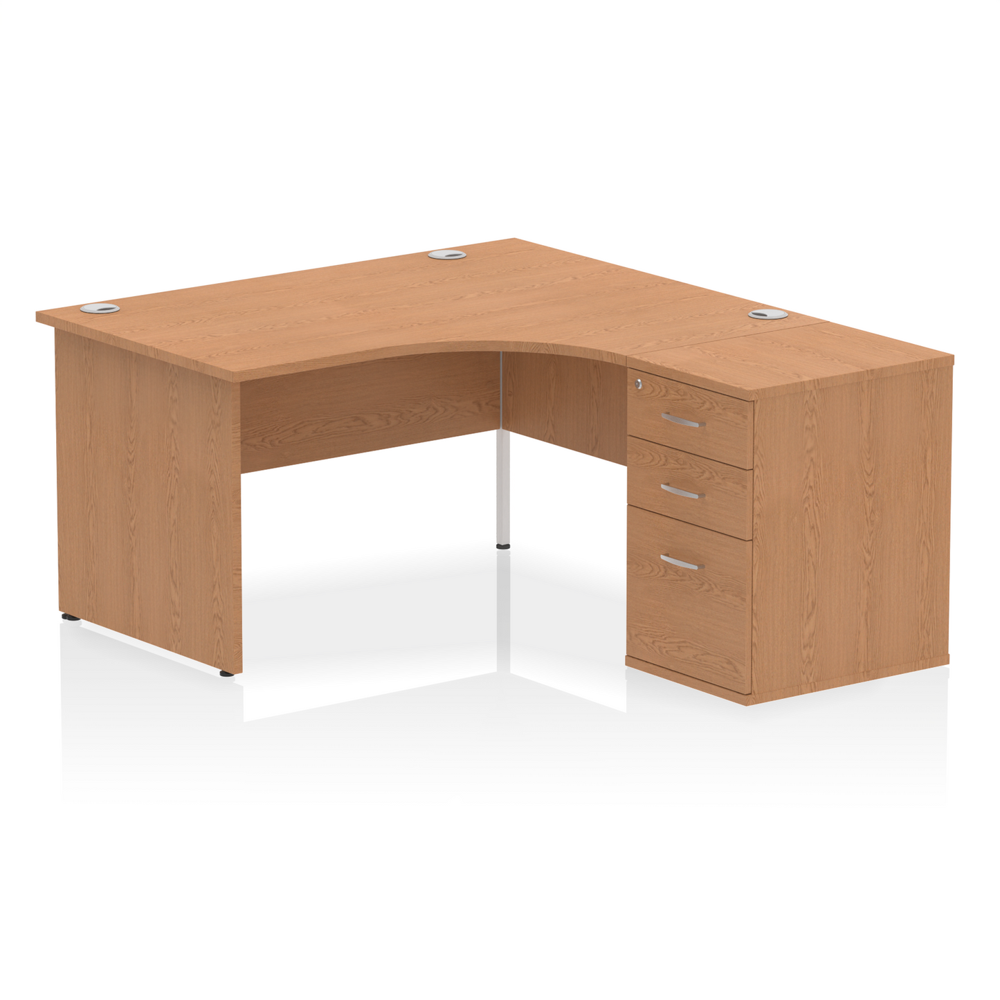 Impulse Panel End Crescent Desk Workstation