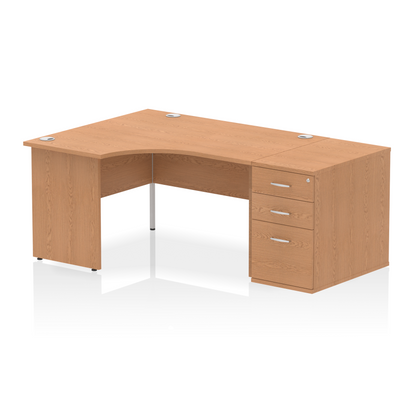 Impulse Panel End Crescent Desk Workstation