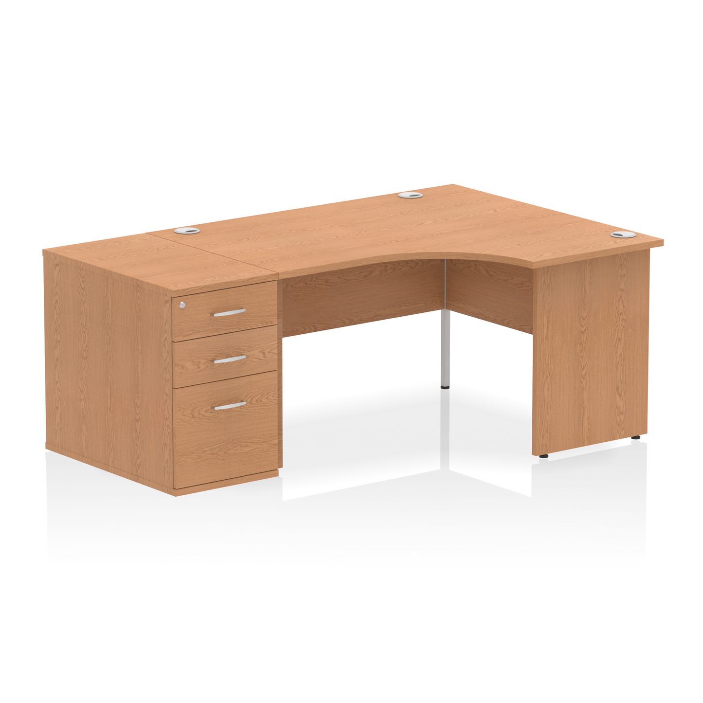 Impulse Panel End Crescent Desk Workstation