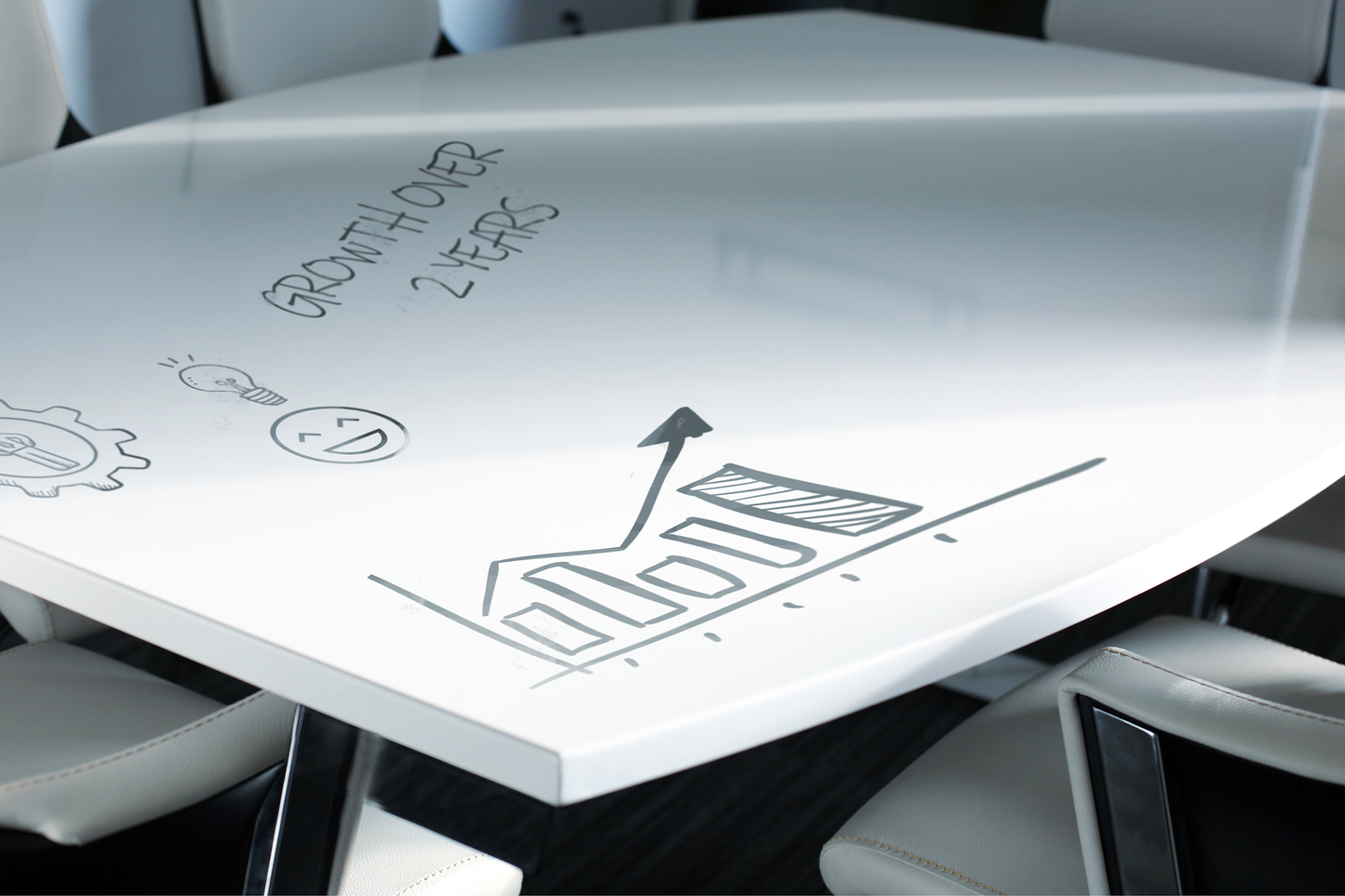 High Gloss Writable Boardroom Table