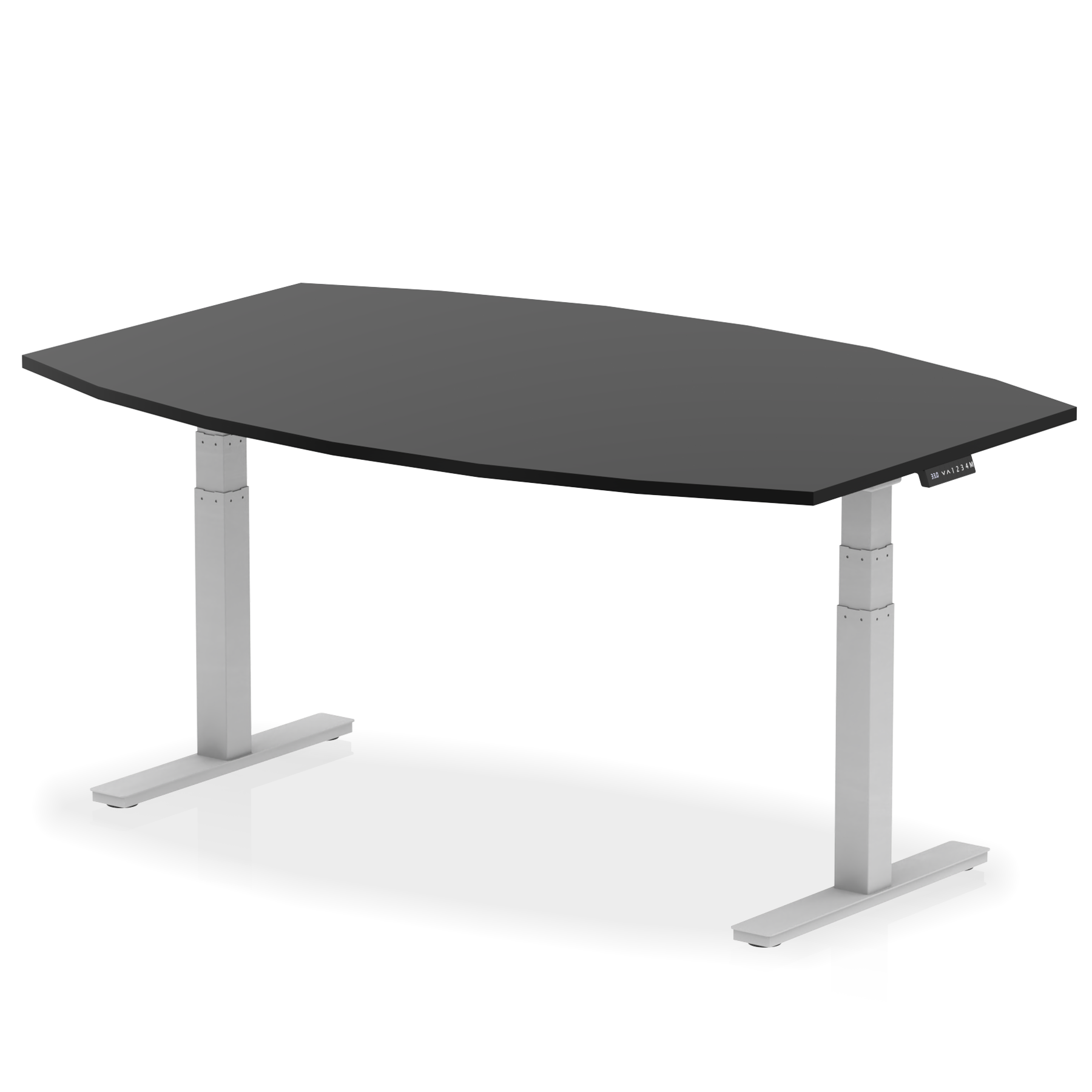 High Gloss Writable Boardroom Table Height Adjustable