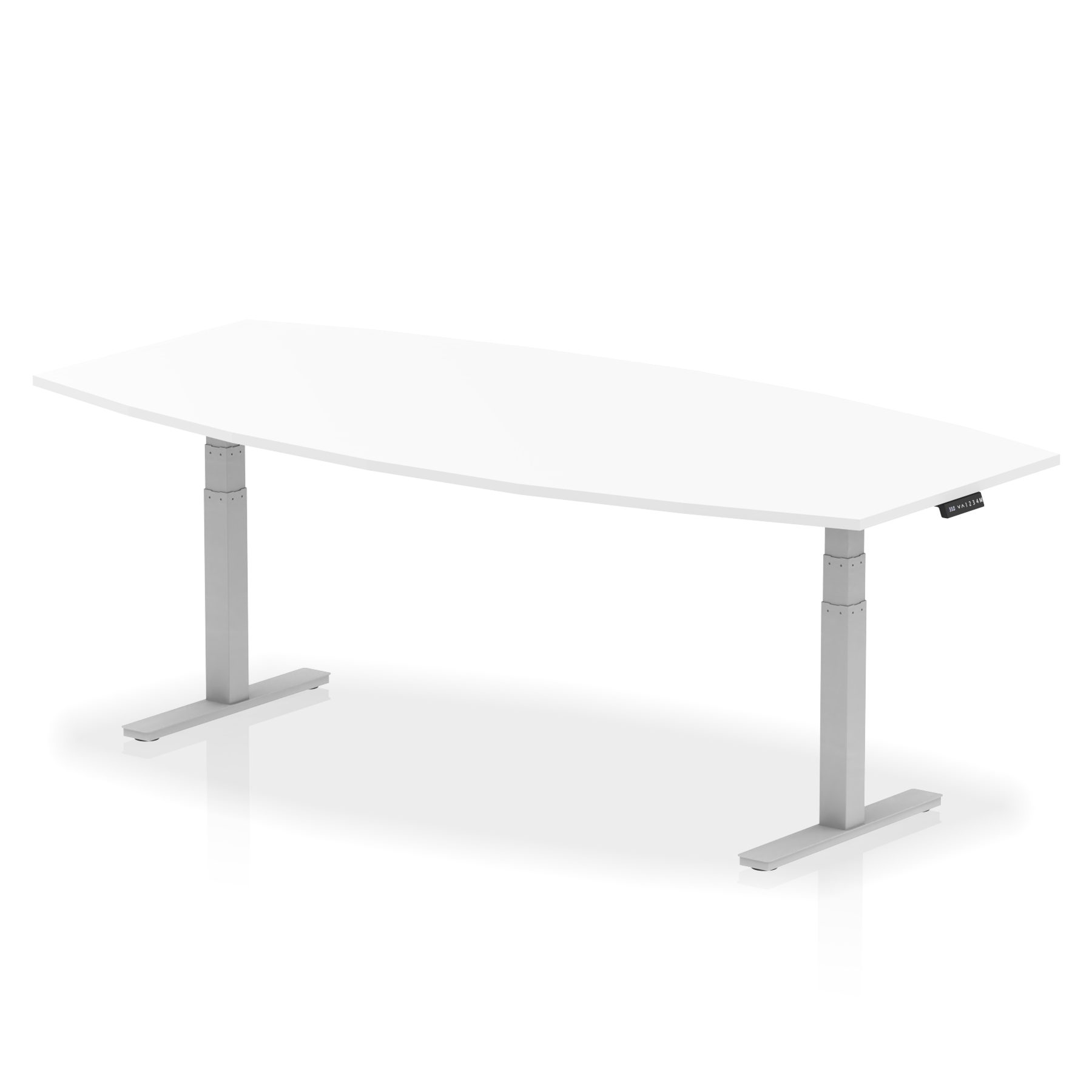 High Gloss Writable Boardroom Table Height Adjustable