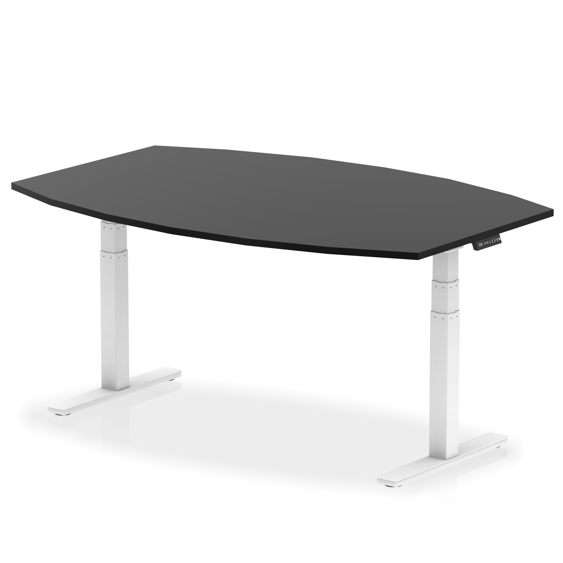 High Gloss Writable Boardroom Table Height Adjustable