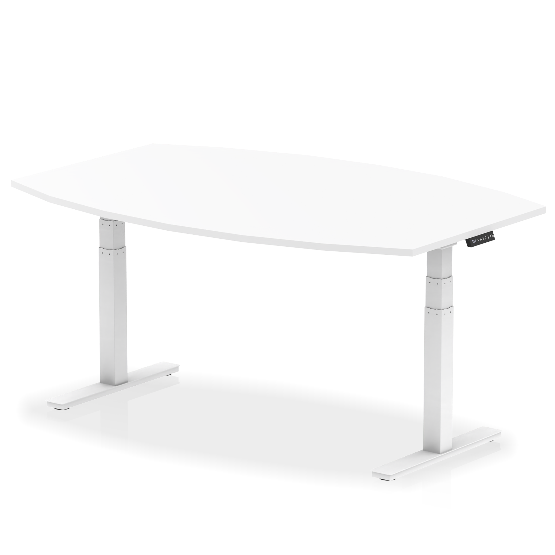 High Gloss Writable Boardroom Table Height Adjustable