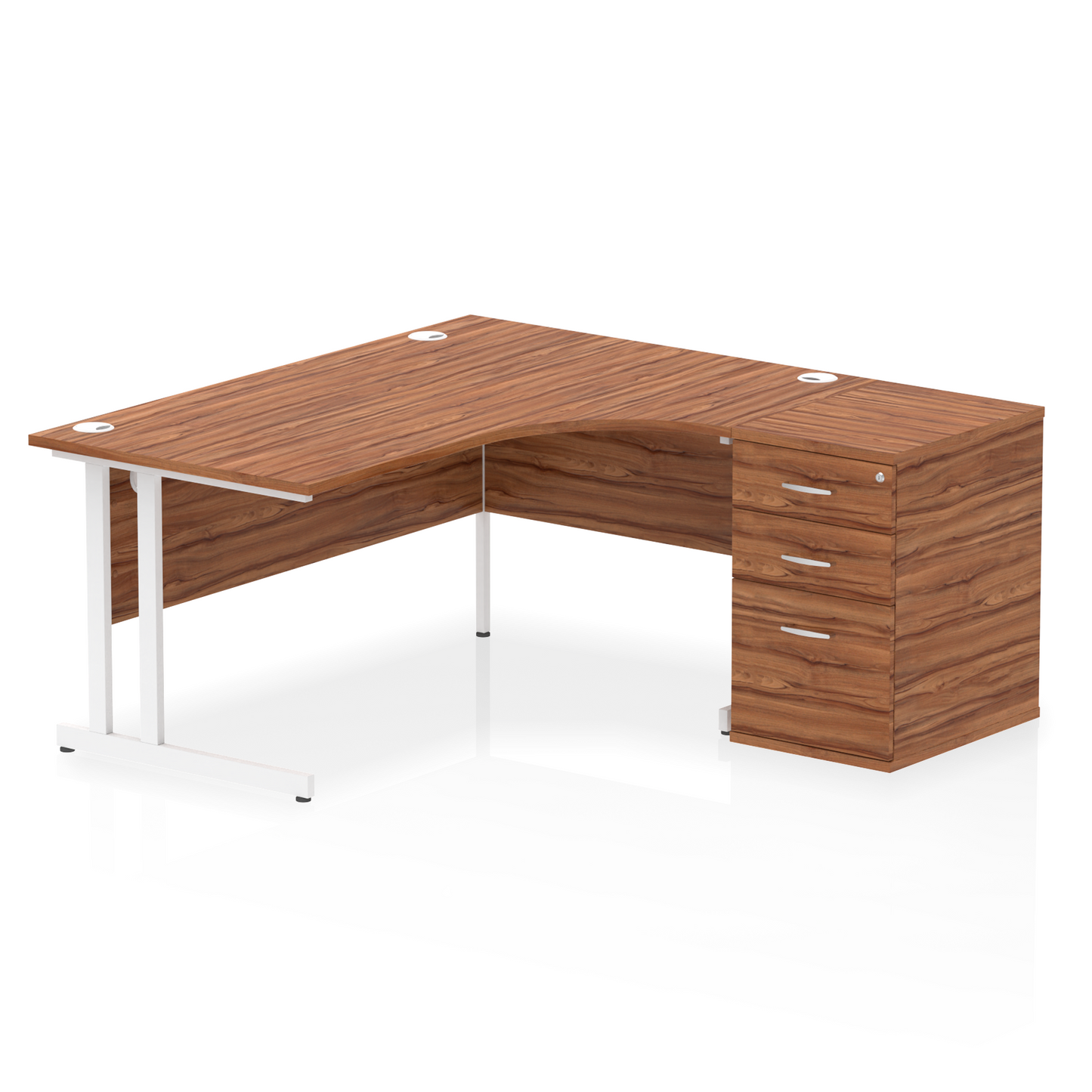 Impulse 1600mm Cantilever Right Crescent Desk Workstation