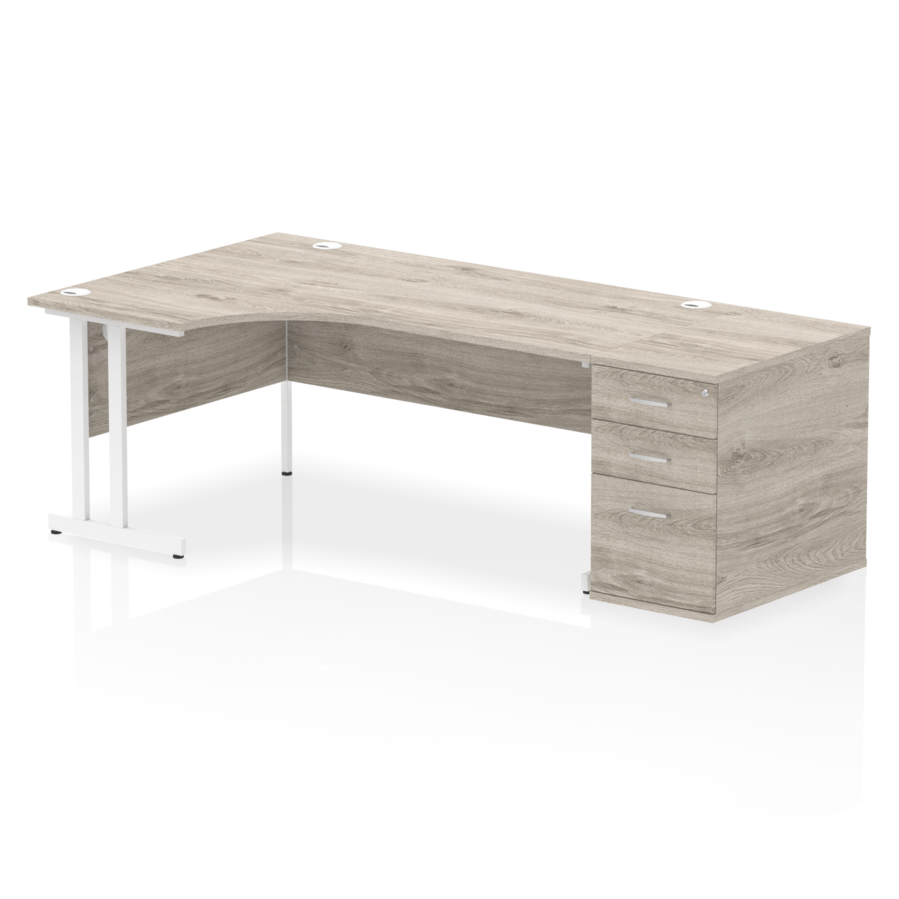 Impulse 1800mm Cantilever Left Crescent Desk Workstation