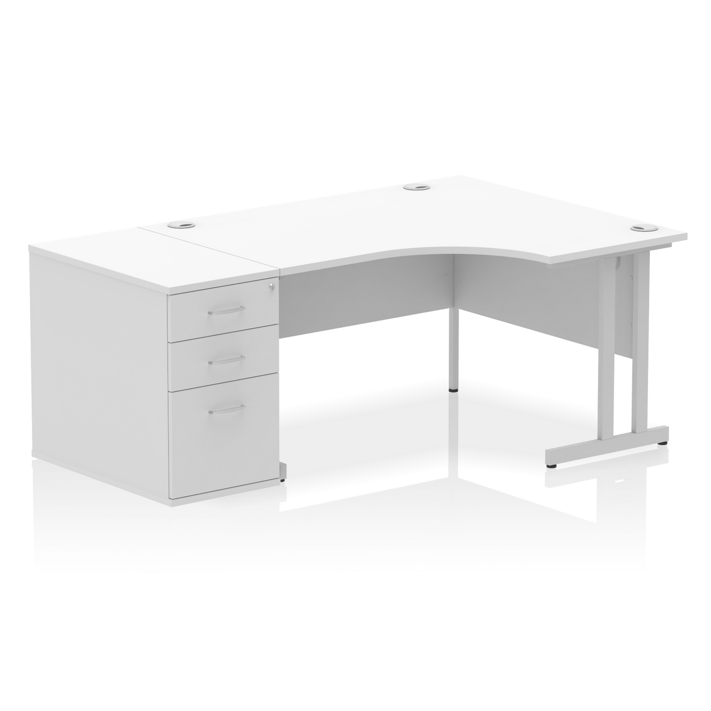 Impulse 1400mm Cantilever Right Crescent Desk Workstation