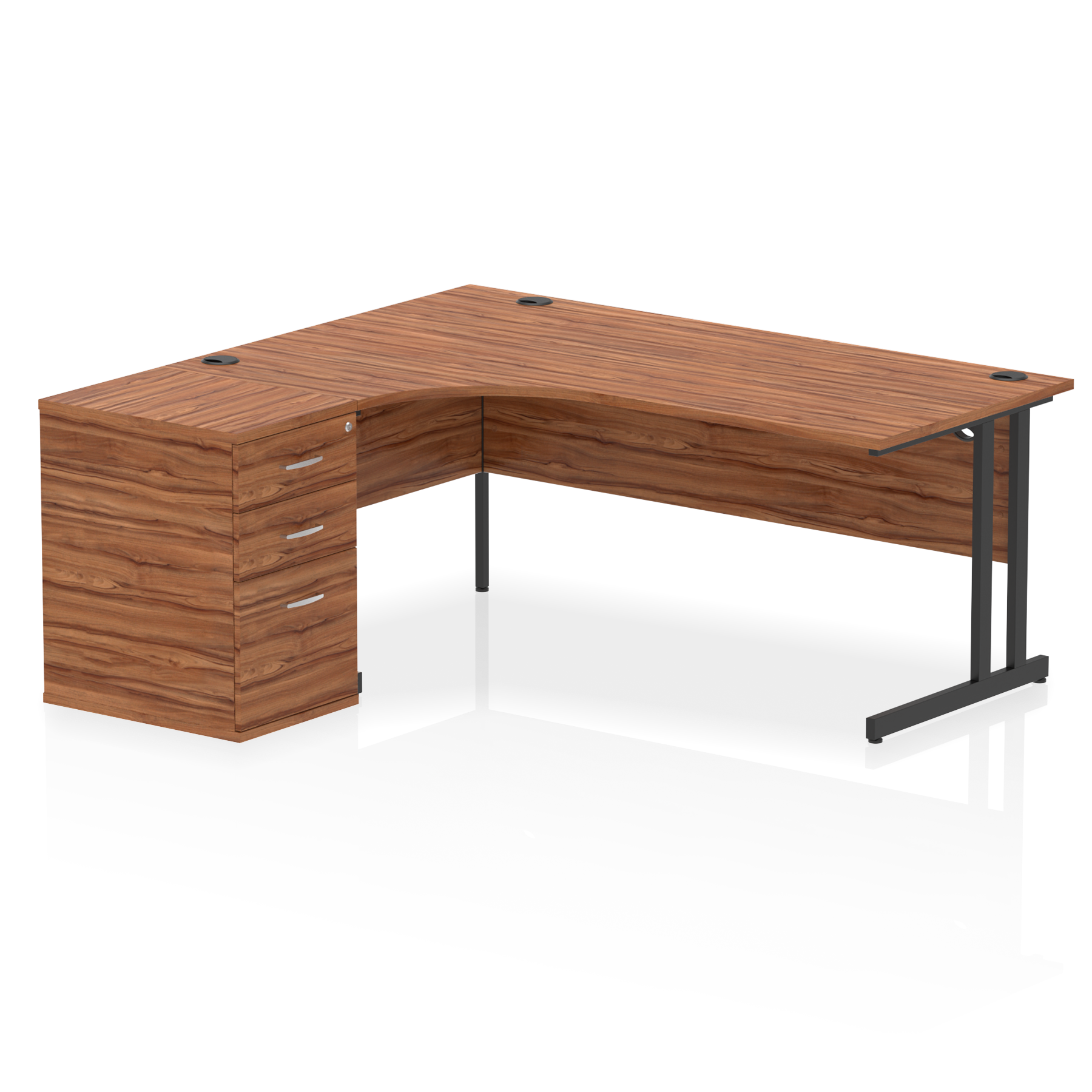 Impulse 1800mm Cantilever Left Crescent Desk Workstation