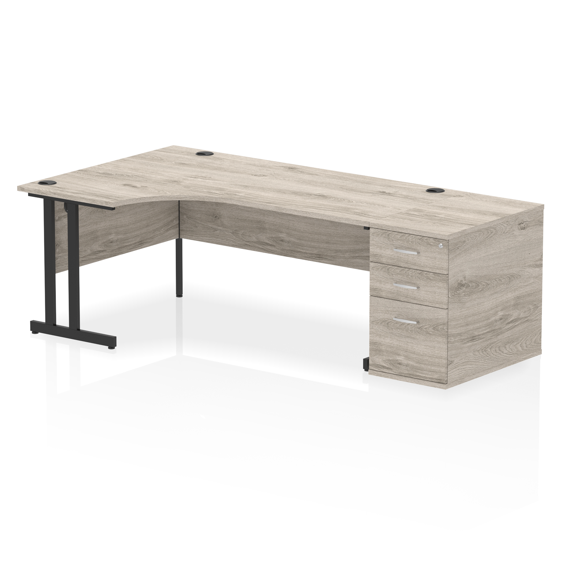 Impulse 1800mm Cantilever Left Crescent Desk Workstation