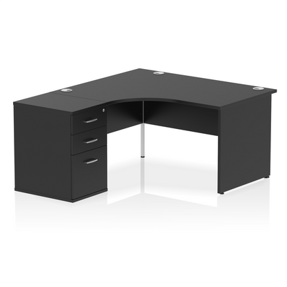 Impulse Panel End Crescent Desk Workstation