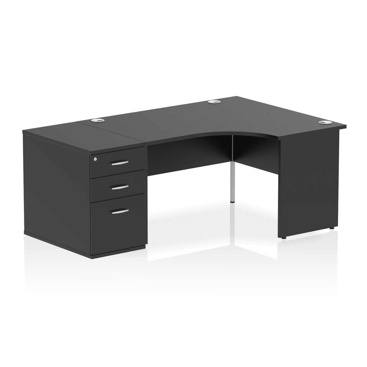 Impulse Panel End Crescent Desk Workstation