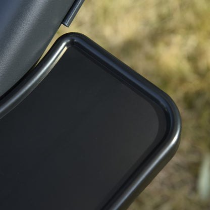 Outsunny Canopy Swing 2 Separate Relax Chairs w/ Handrails and Removable Canopy Grey 