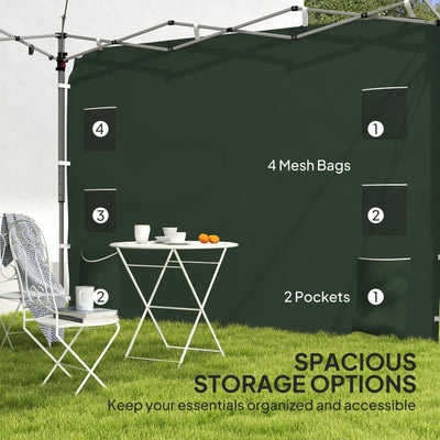 Outsunny 195 x 295cm Replacement Gazebo Sidewall - Green 