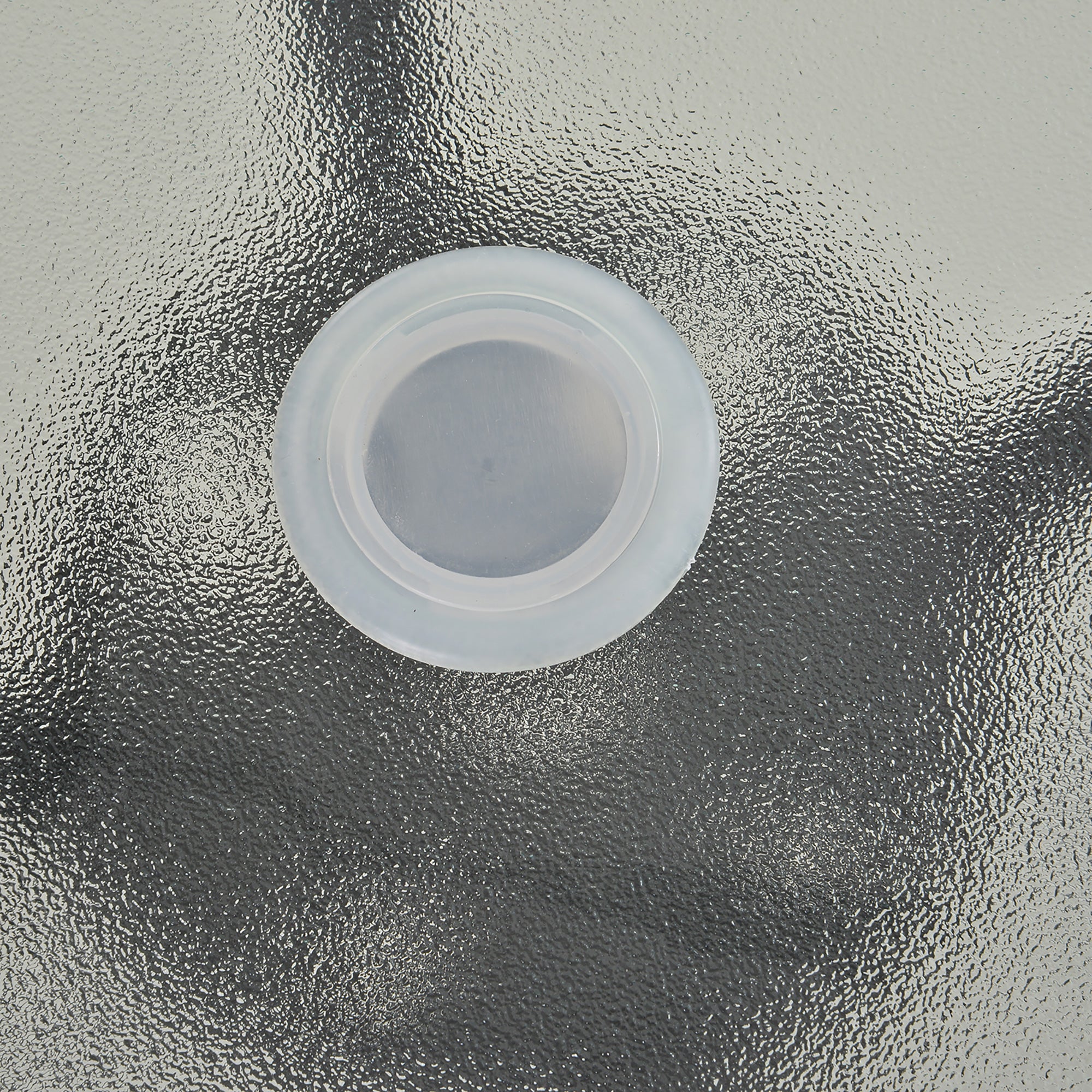 Outsunny Bistro Table Outdoor Round Dining Coffee Table with Parasol Hole, Tempered Glass Top Side Table Patio Garden - 80cm Diameter 