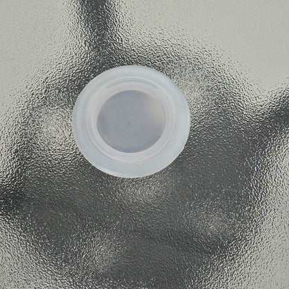 Outsunny Bistro Table Outdoor Round Dining Coffee Table with Parasol Hole, Tempered Glass Top Side Table Patio Garden - 80cm Diameter 